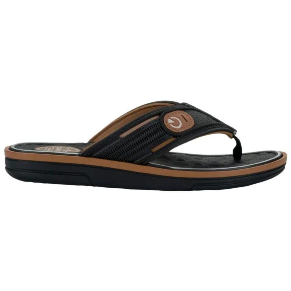 CHINELO DE DEDO CARTAGO LYON IV 12531 Preto/Marrom Claro 2