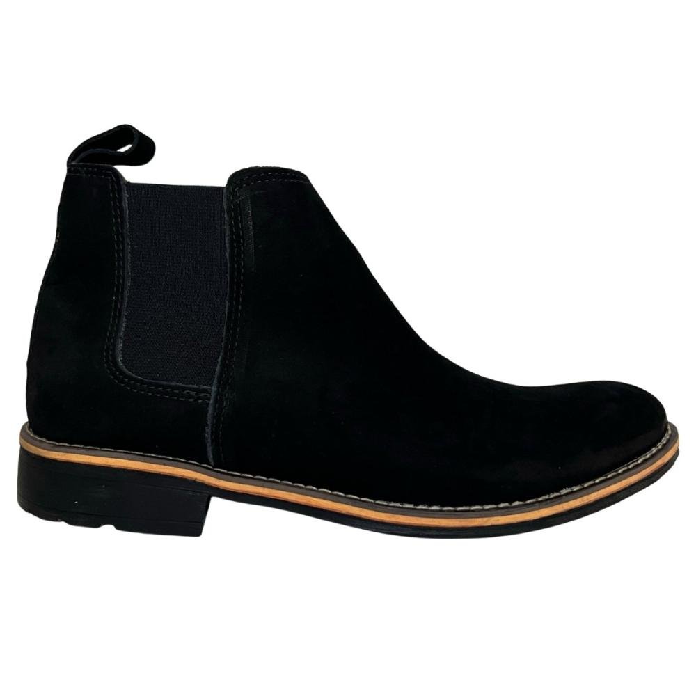 BOTINA MARINOS COURO 240 Preto/Bege 1