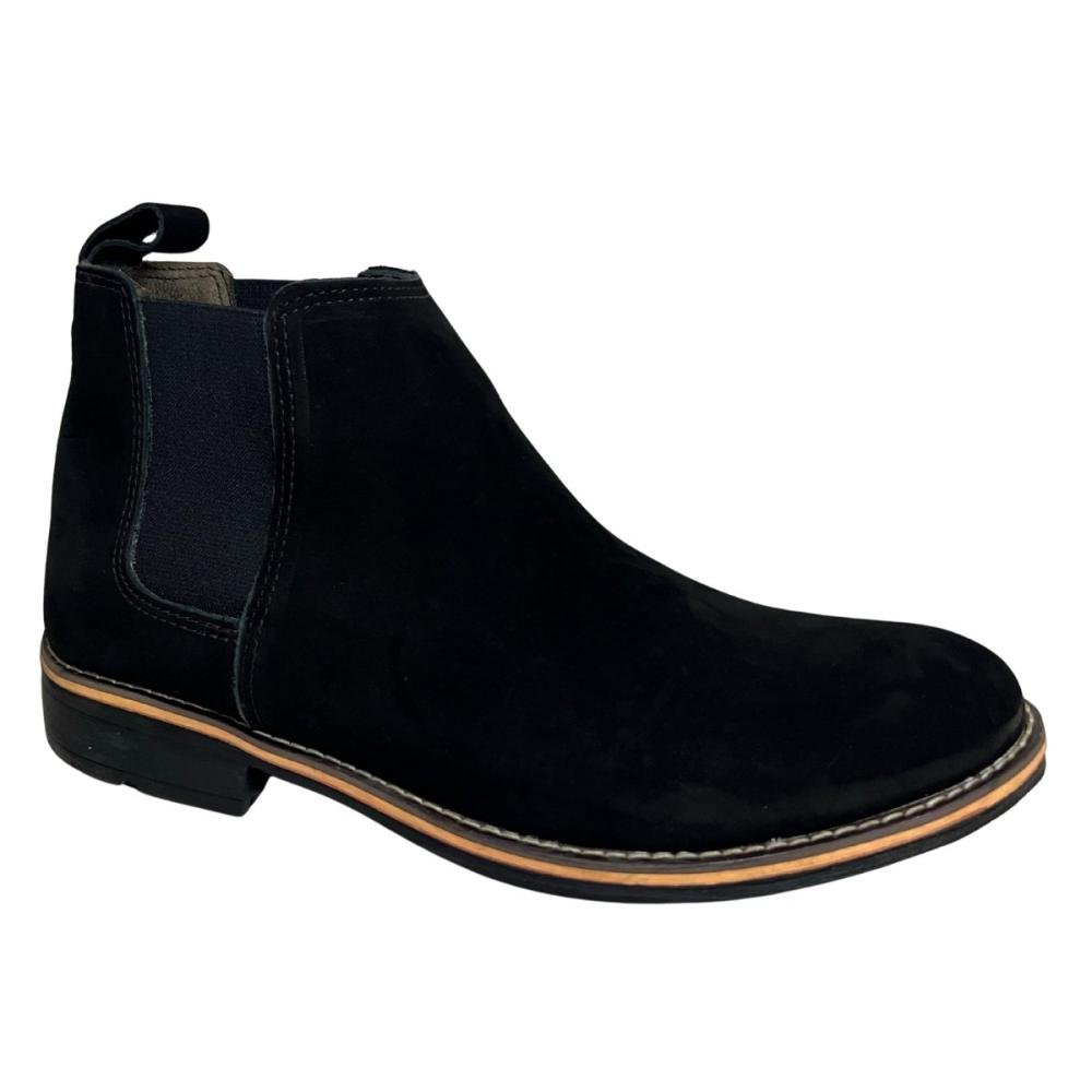 BOTINA MARINOS COURO 240 Preto/Bege 3