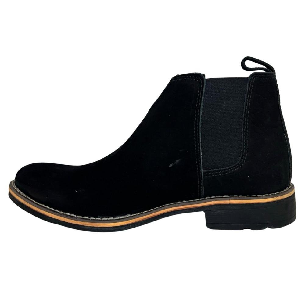 BOTINA MARINOS COURO 240 Preto/Bege 4