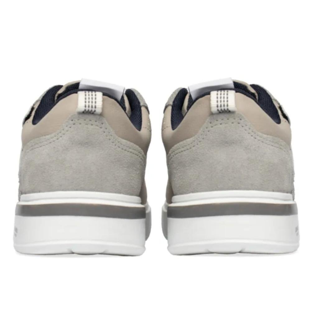 TÊNIS CASUAL PEGADA MASCULINO EM COURO 111951 Cinza/Branco 4