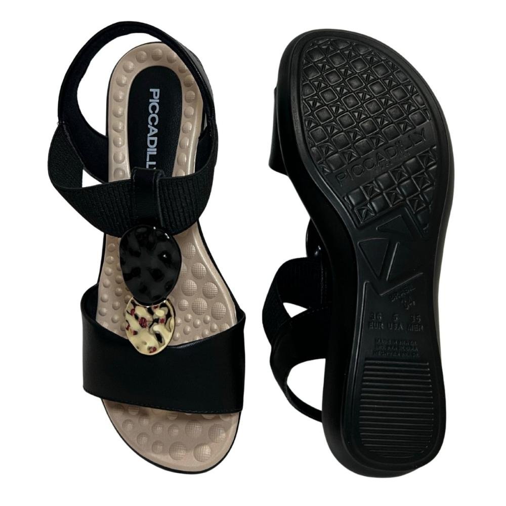 SANDÁLIA PICCADILLY CAMILA ANABELA BAIXO 500405 Preto 3