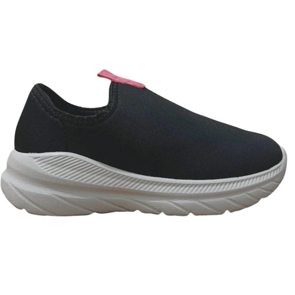 TÊNIS SLIP ON MOLEKINHA MENINA CASUAL 2584.100 Preto/Rosa 2