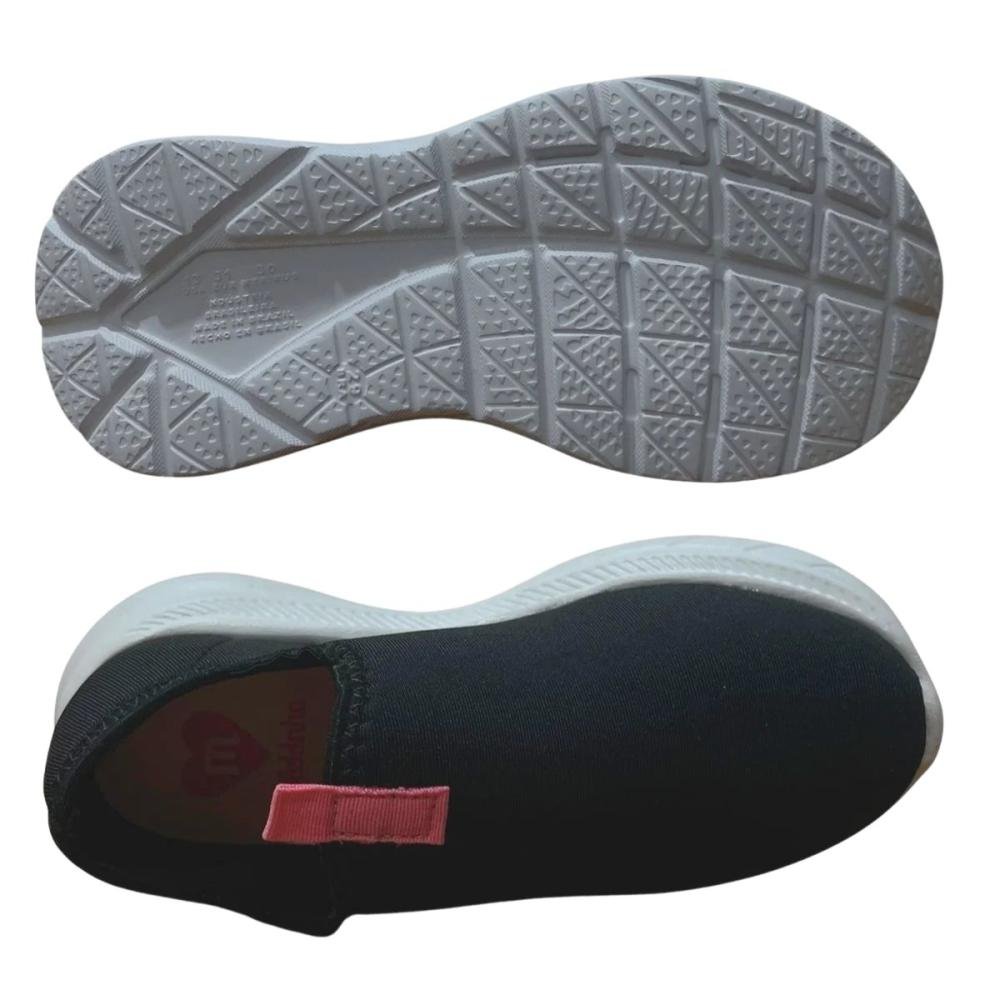 TÊNIS SLIP ON MOLEKINHA MENINA CASUAL 2584.100 Preto/Rosa 3