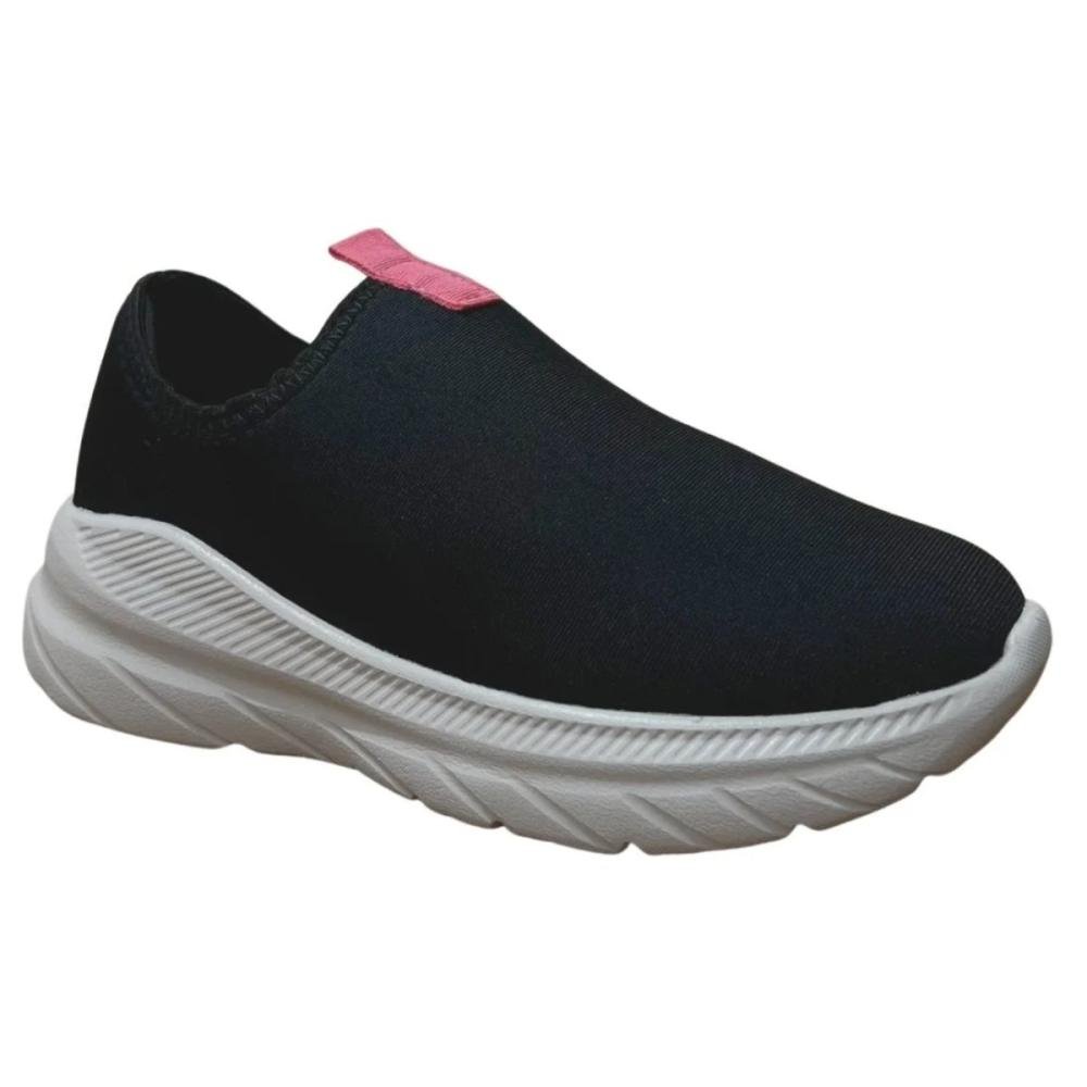 TÊNIS SLIP ON MOLEKINHA MENINA CASUAL 2584.100 Preto/Rosa 4