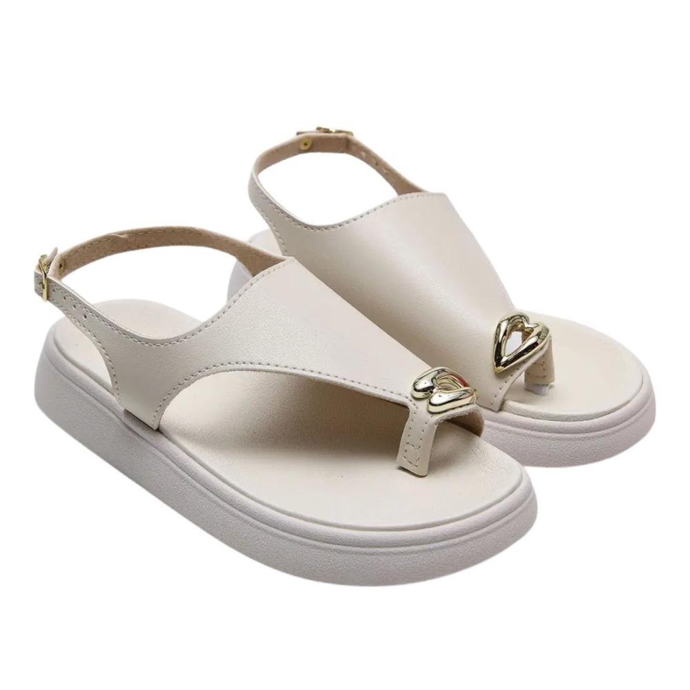 SANDÁLIA MOLEKINHA MENINA RING TOE 2358.116 Off White 2