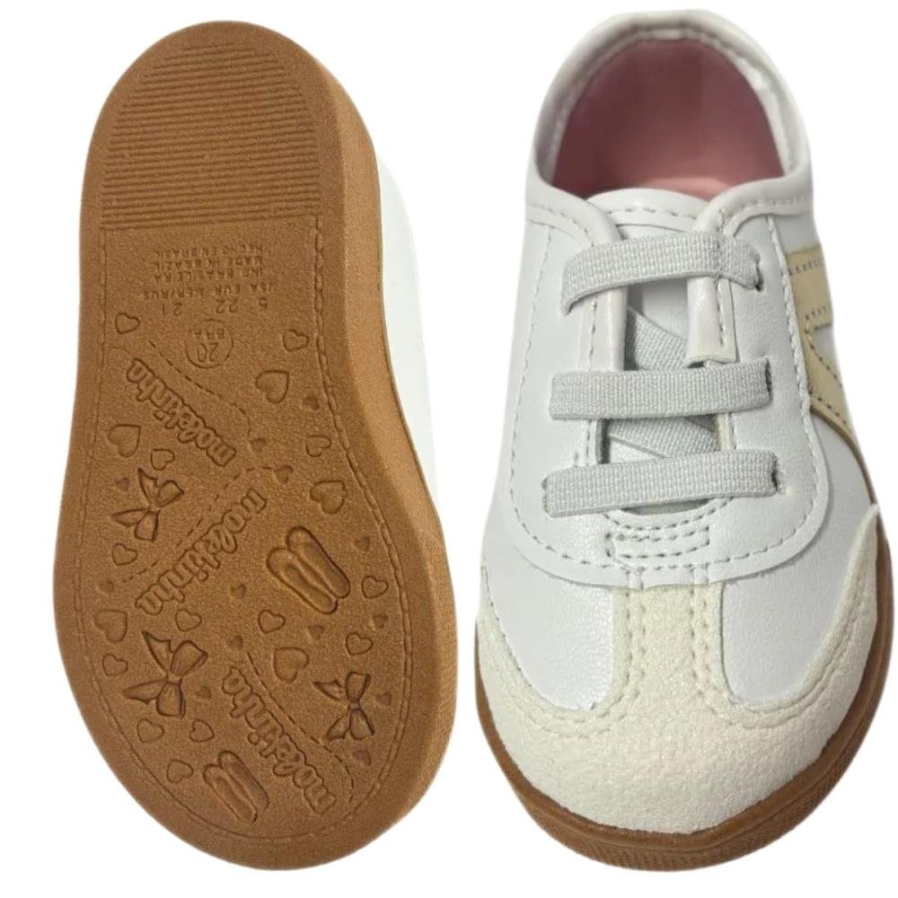 TÊNIS MOLEKINHA BABY CASUAL 2118.592 Branco/Dourado 3