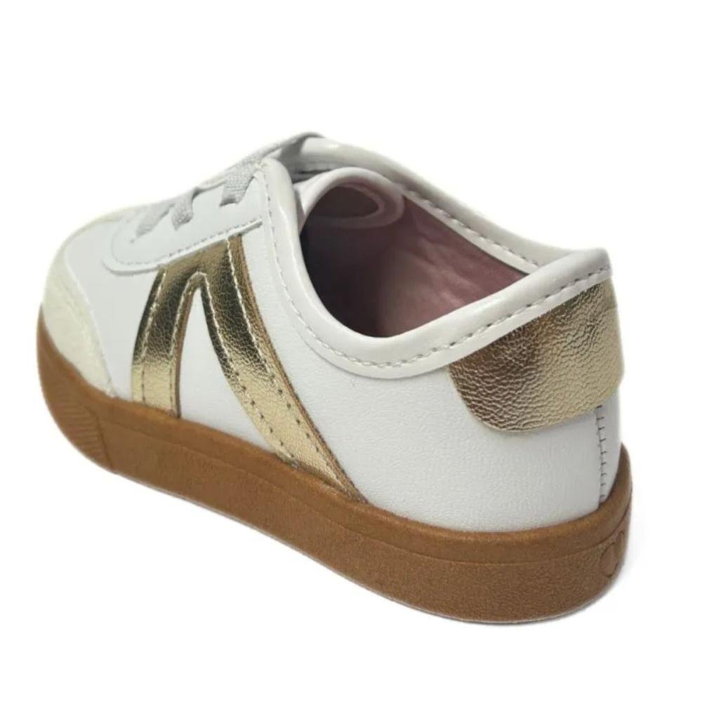 TÊNIS MOLEKINHA BABY CASUAL 2118.592 Branco/Dourado 4
