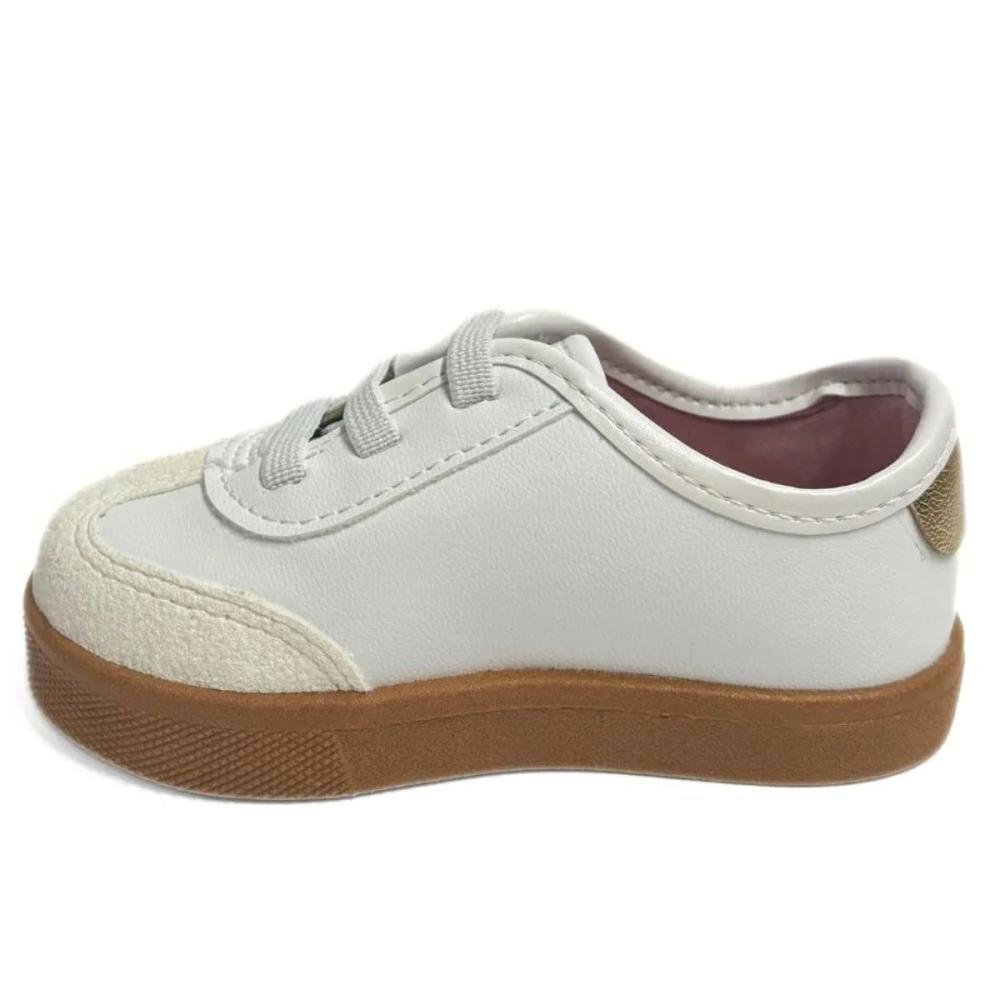 TÊNIS MOLEKINHA BABY CASUAL 2118.592 Branco/Dourado 5