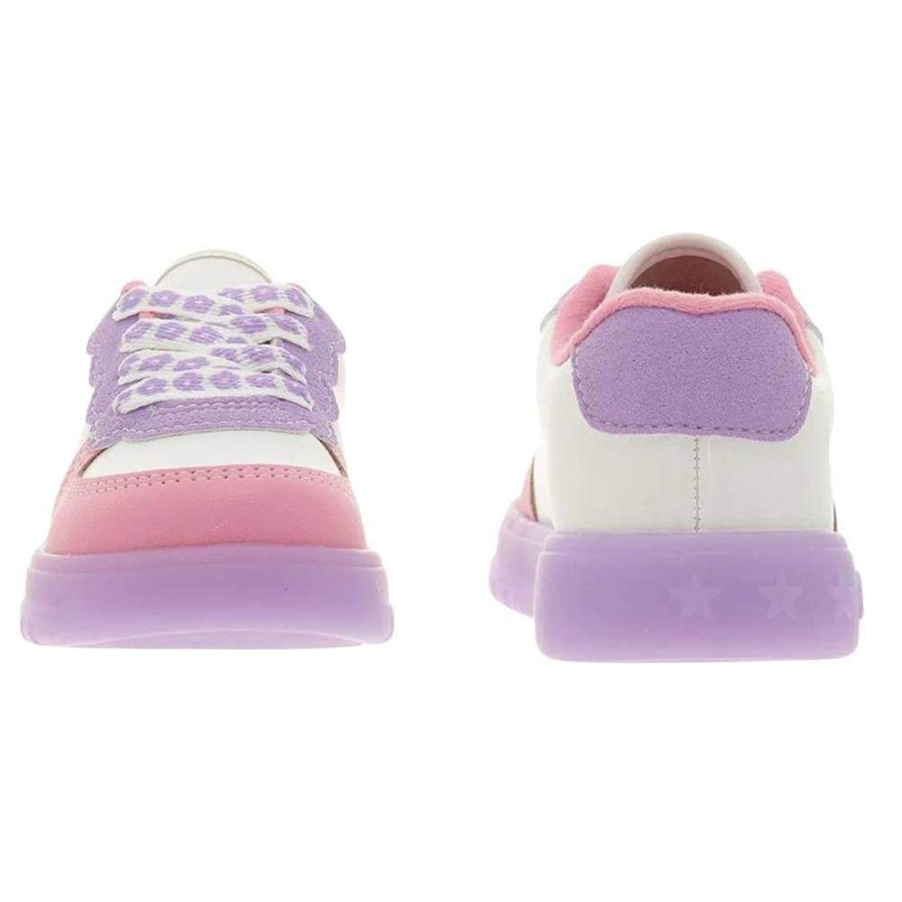 TÊNIS MOLEKINHA BABY LED 2742.203 Branco/Roxo 4