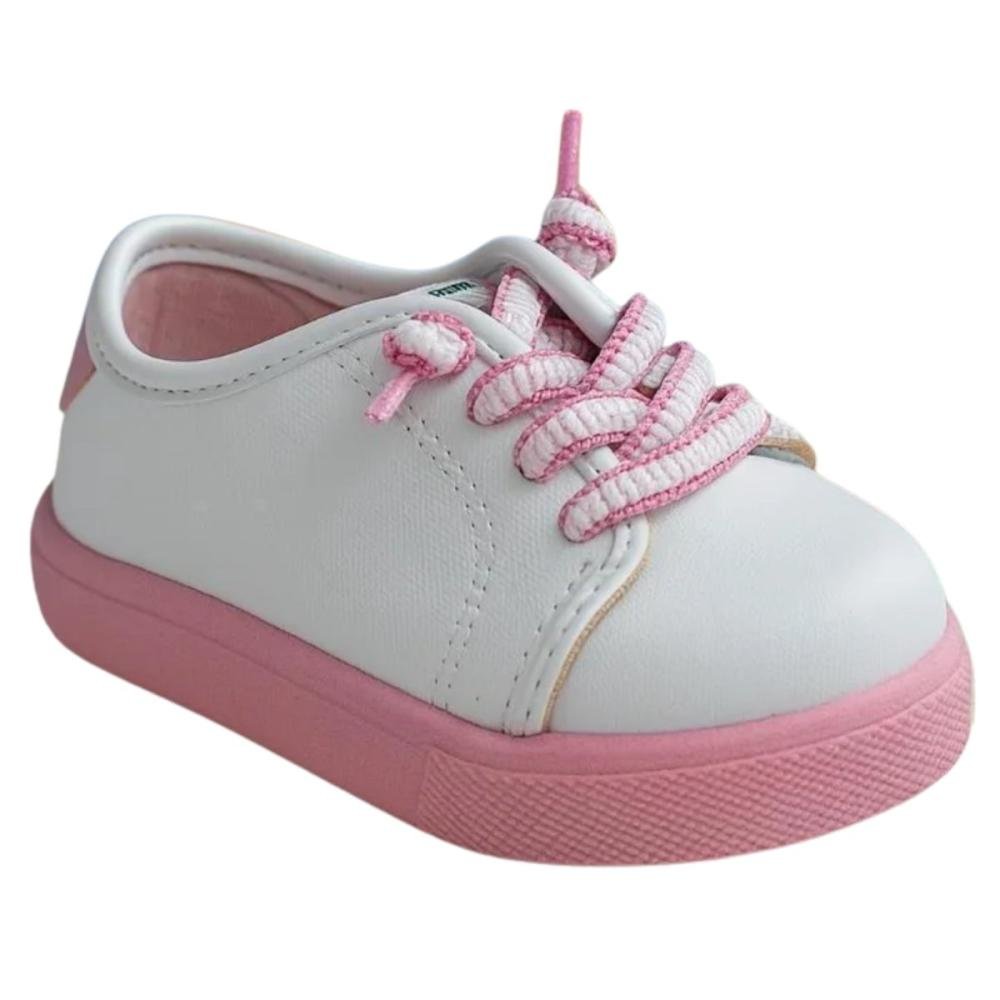 TÊNIS MOLEKINHA BABY CASUAL 2118.591 Branco/Rosa 4