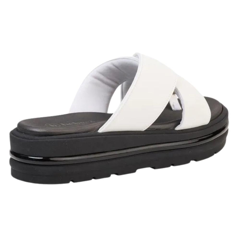 PAPETE FLATFORM BEBECÊ RING TOE T2230-416 Branco/Preto 4