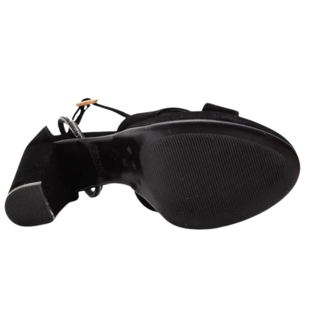 SANDÁLIA BEBECÊ SALTO ALTO STRASS T8428-248 Preto 4