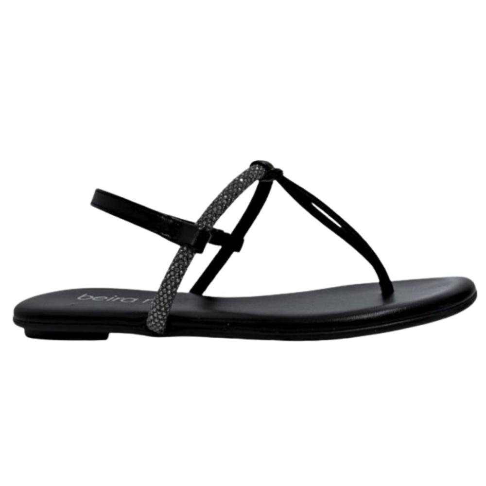 SANDÁLIA RASTEIRA BEIRA RIO METALIZADA 8384.769 Preto 3