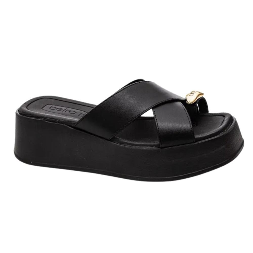 TAMANCO BEIRA RIO PLATAFORMA RING TOE 8530.114 Preto 2