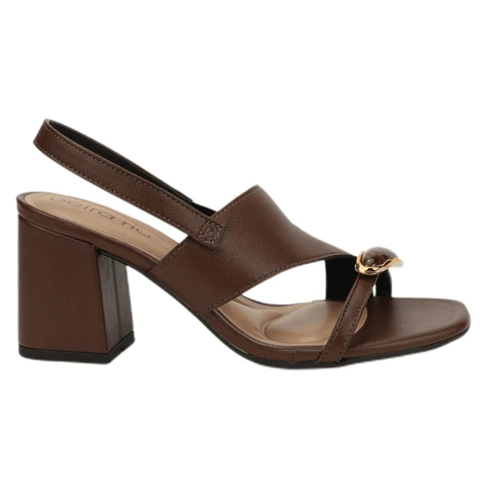 SANDÁLIA BEIRA RIO SALTO BLOCO RING TOE 8436.243 Marrom 2