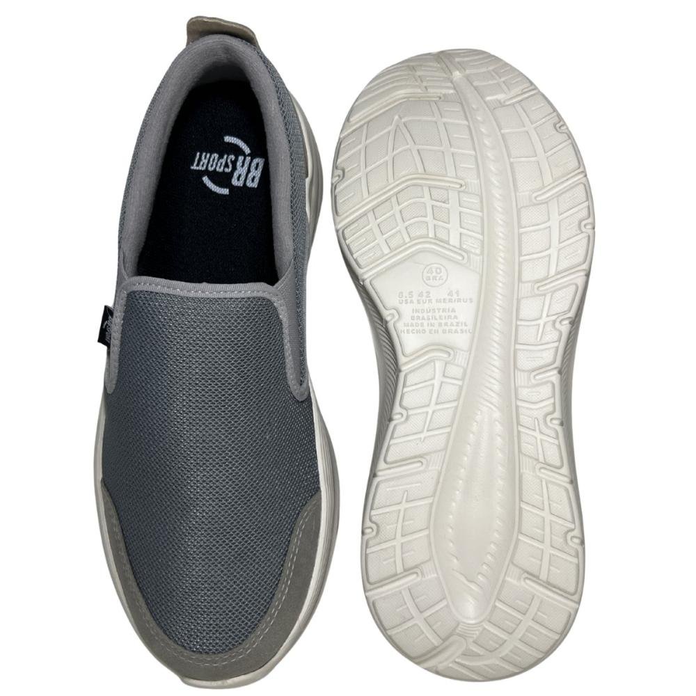 TÊNIS BR SPORT ESPORTIVO SLIP ON 60000.103 Cinza 3