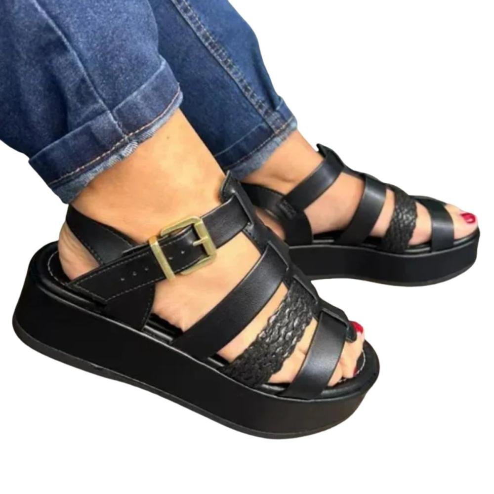 SANDÁLIA MOLECA PLATAFORMA 5553.102 Preto 4