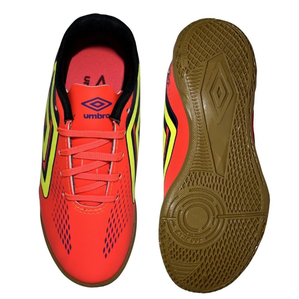 CHUTEIRA FUTSAL UMBRO FAST II JR U07FB00393 Laranja/Amarelo 2