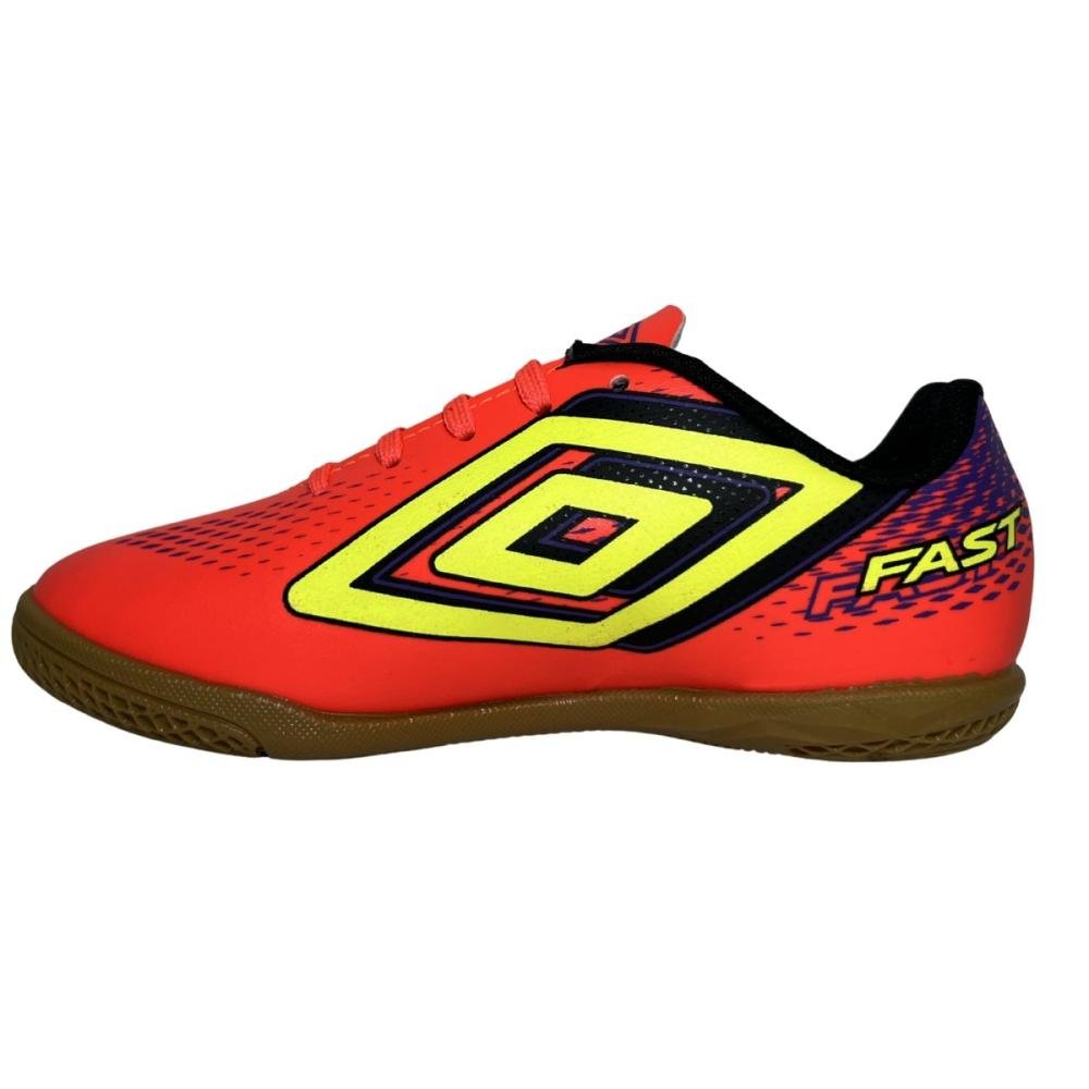 CHUTEIRA FUTSAL UMBRO FAST II JR U07FB00393 Laranja/Amarelo 4