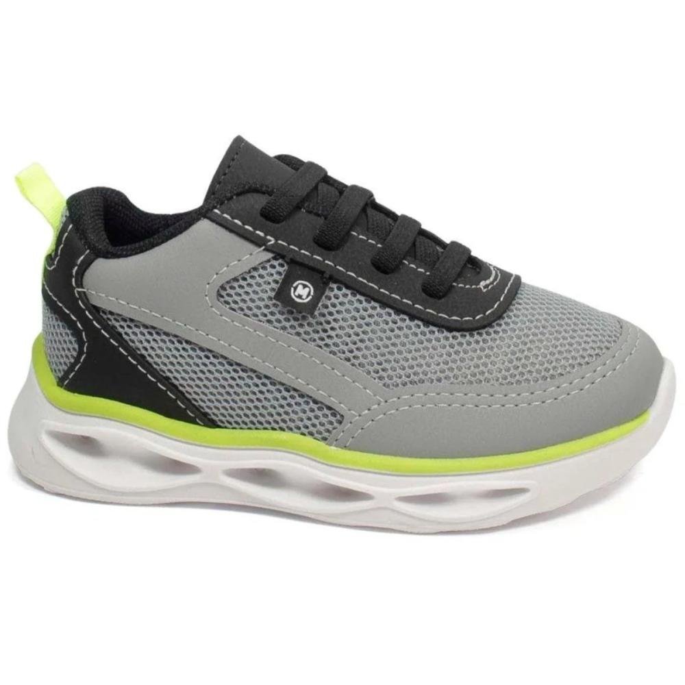 TÊNIS MOLEKINHO BABY LED 2620.120 Cinza/Preto 2