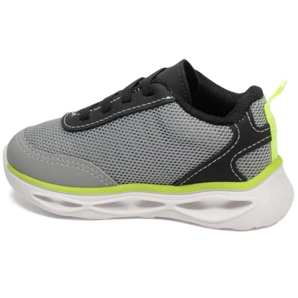 TÊNIS MOLEKINHO BABY LED 2620.120 Cinza/Preto 7