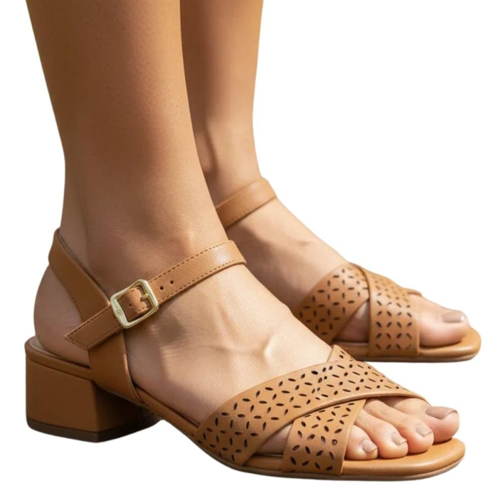 SANDÁLIA MODARE SALTO BLOCO ULTRACONFORTO 7211.105 Camel 3