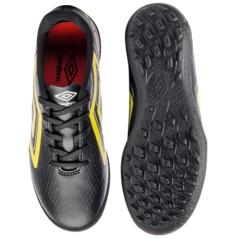 CHUTEIRA SOCIETY UMBRO FAST II JR U07FB00392 Preto/Amarelo 2
