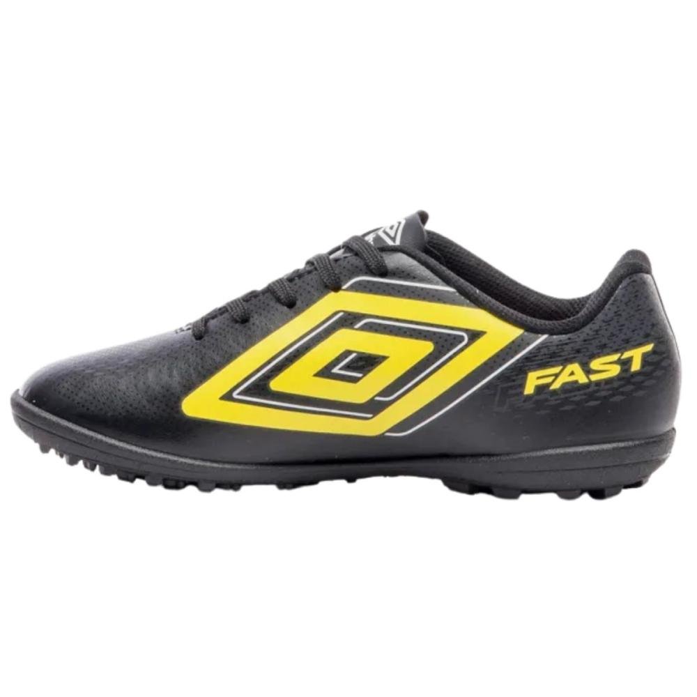 CHUTEIRA SOCIETY UMBRO FAST II JR U07FB00392 Preto/Amarelo 4