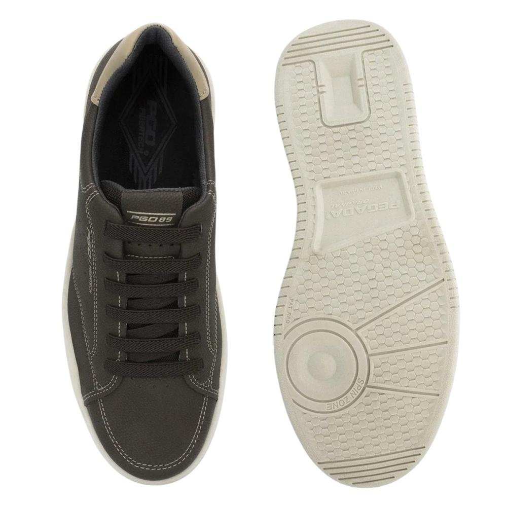 SAPATÊNIS PEGADA MASCULINO EM MICROFIBRA 171907 Marrom 3