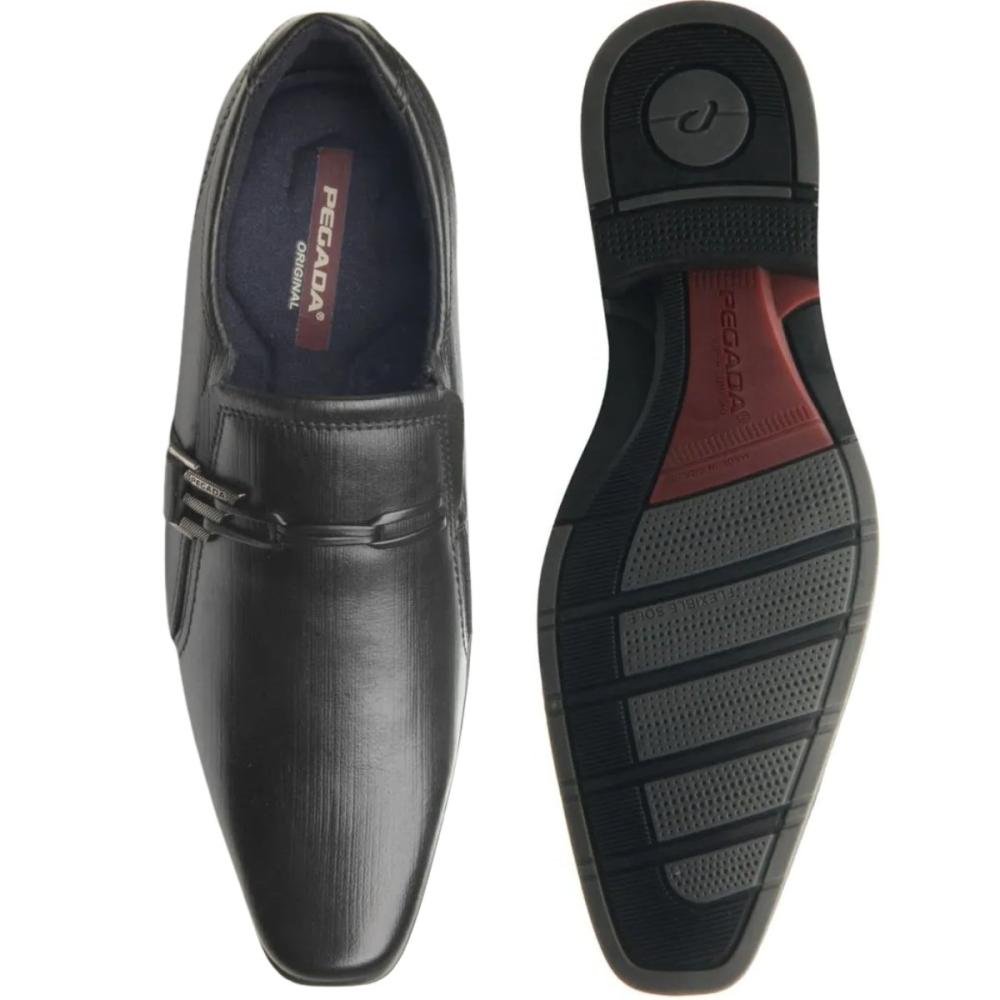 SAPATO SOCIAL PEGADA MASCULINO EM COURO 125806 Preto 3