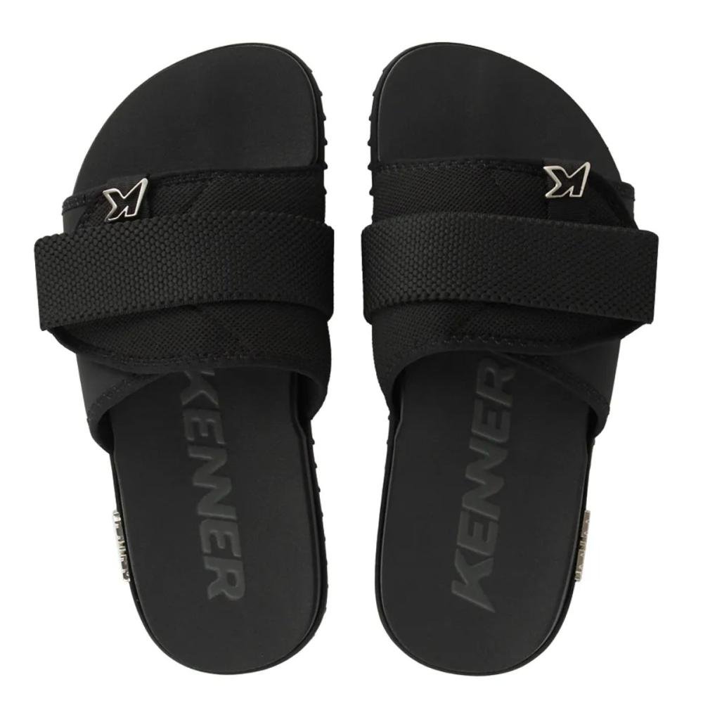 CHINELO KENNER KIVAH SLIDE  Preto/Cinza 3