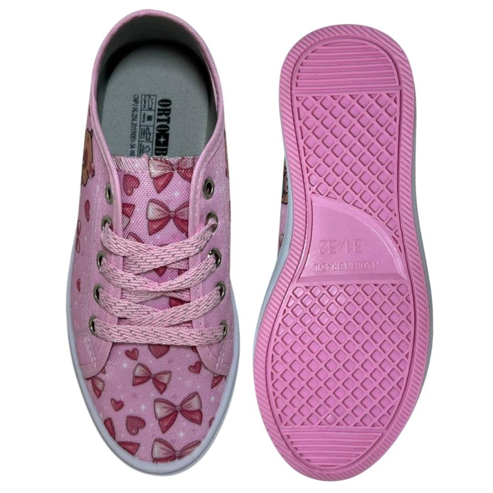 TÊNIS ORTOBESSA INFANTIL CANO BAIXO CAPIVARA 19 Rosa 2