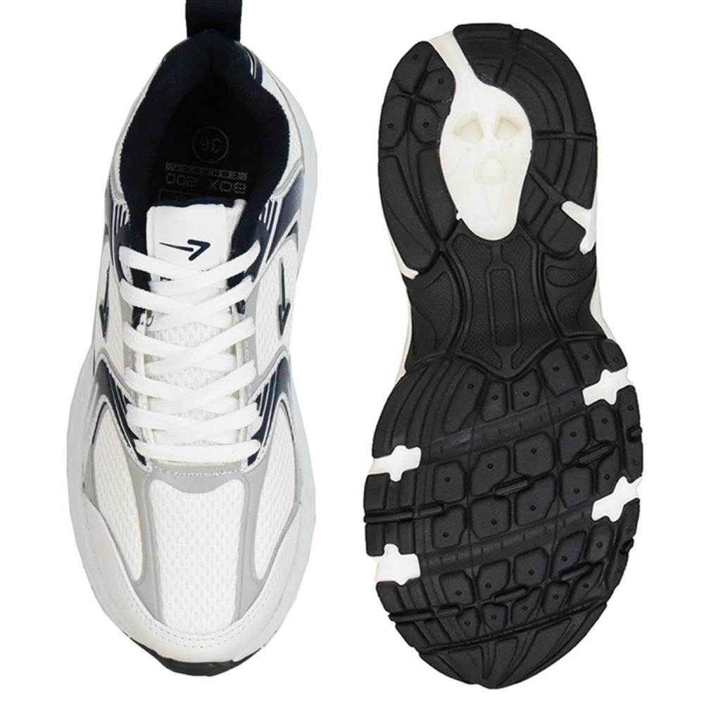 TÊNIS BOX 200 RETRÔ UNISSEX BX2550 Branco/Azul 2