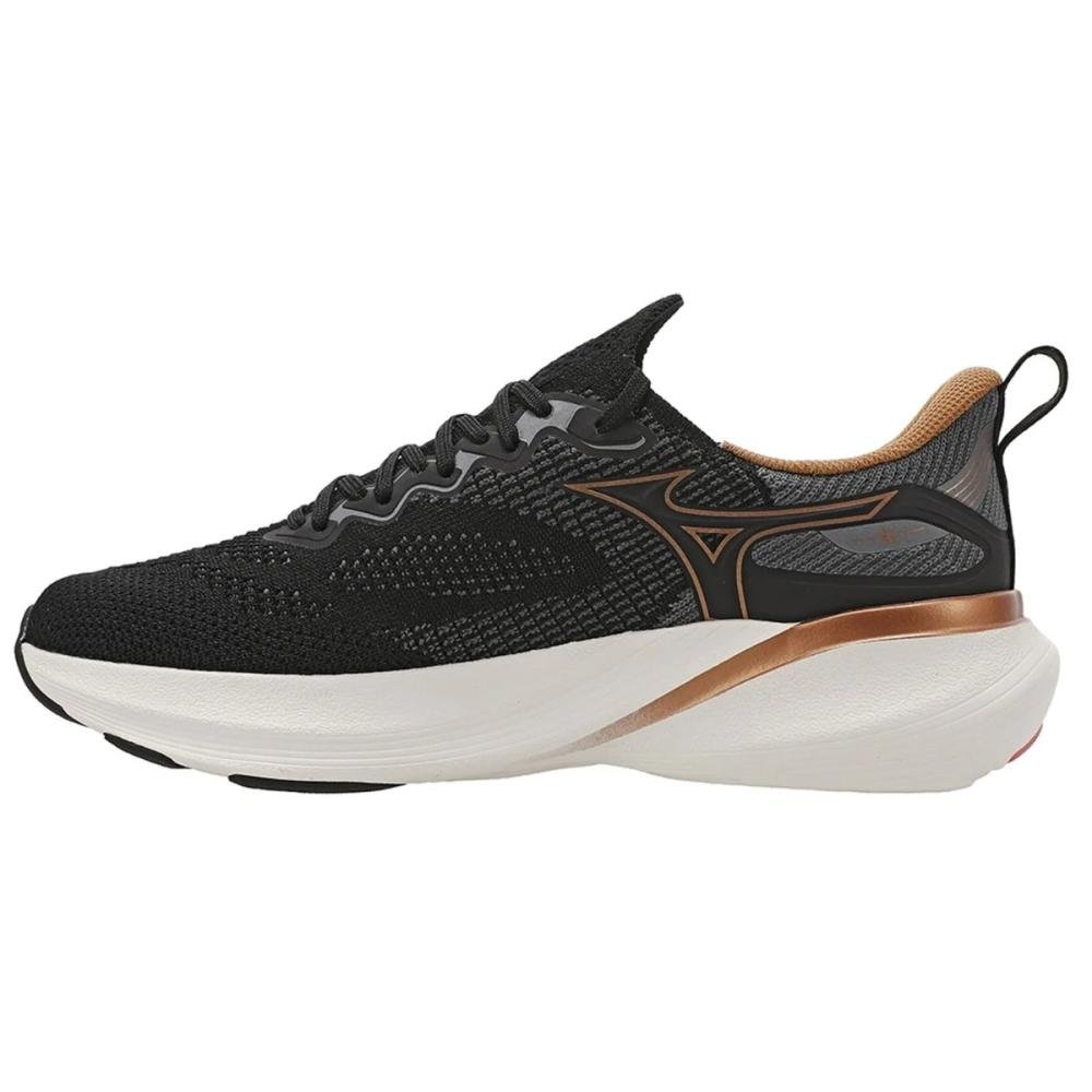 TÊNIS DE CORRIDA MIZUNO GLOW 3 FEMININO Preto/Bronze 4