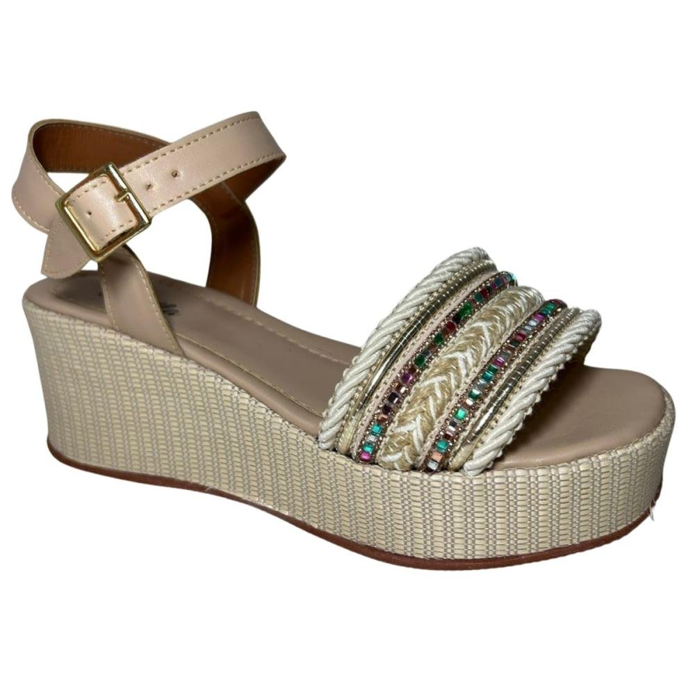 SANDÁLIA PLATAFORMA MILLA 2161 Bege 3