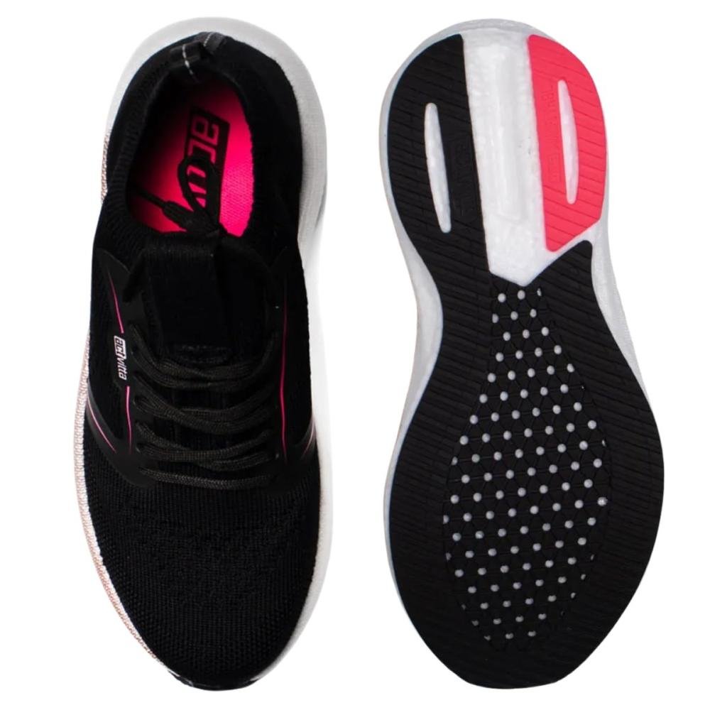 TÊNIS ACTVITTA FEMININO ESPORTIVO 4849.202 Preto/Rosa 2