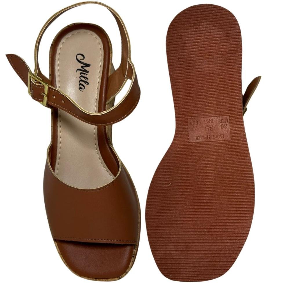 SANDÁLIA PLATAFORMA MILLA 2159 Marrom 2