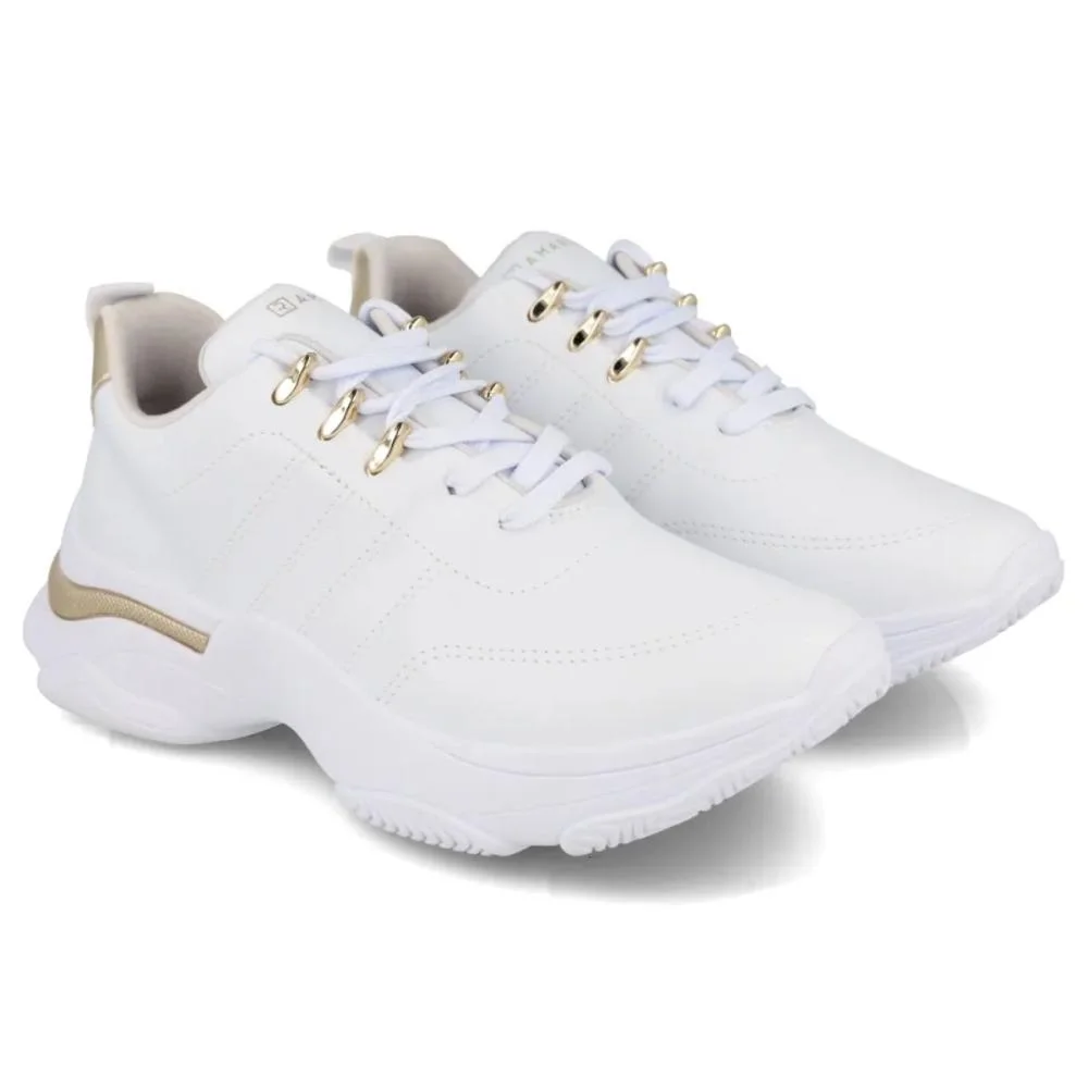 TÊNIS RAMARIM CASUAL FEMININO CHUNKY 74202 Branco 2