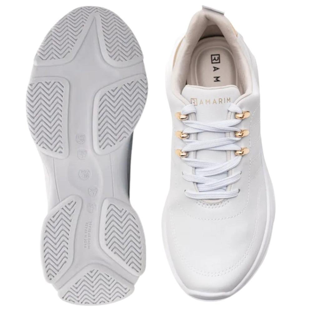 TÊNIS RAMARIM CASUAL FEMININO CHUNKY 74202 Branco 3