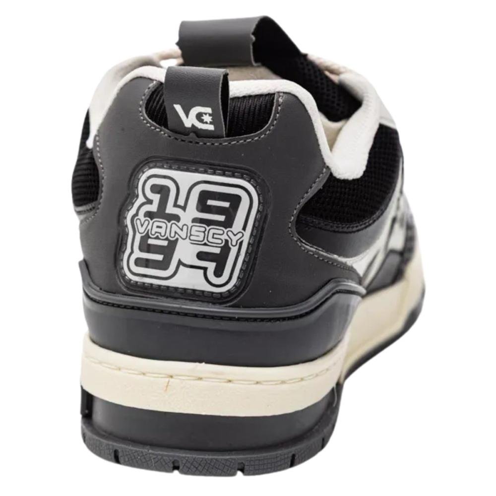 TÊNIS VANSCY SKATE ORION FEMININO V3825 Off White/Preto 3