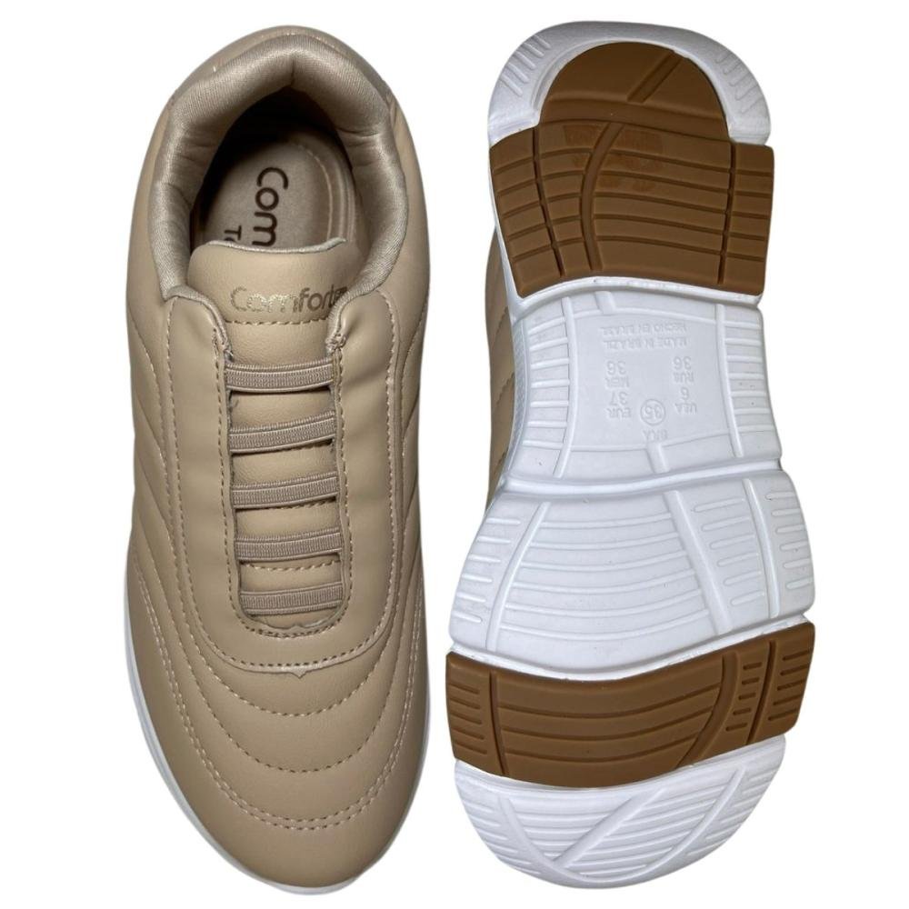 TÊNIS COMFORTFLEX CASUAL SLIP ON 90401 Bege 3