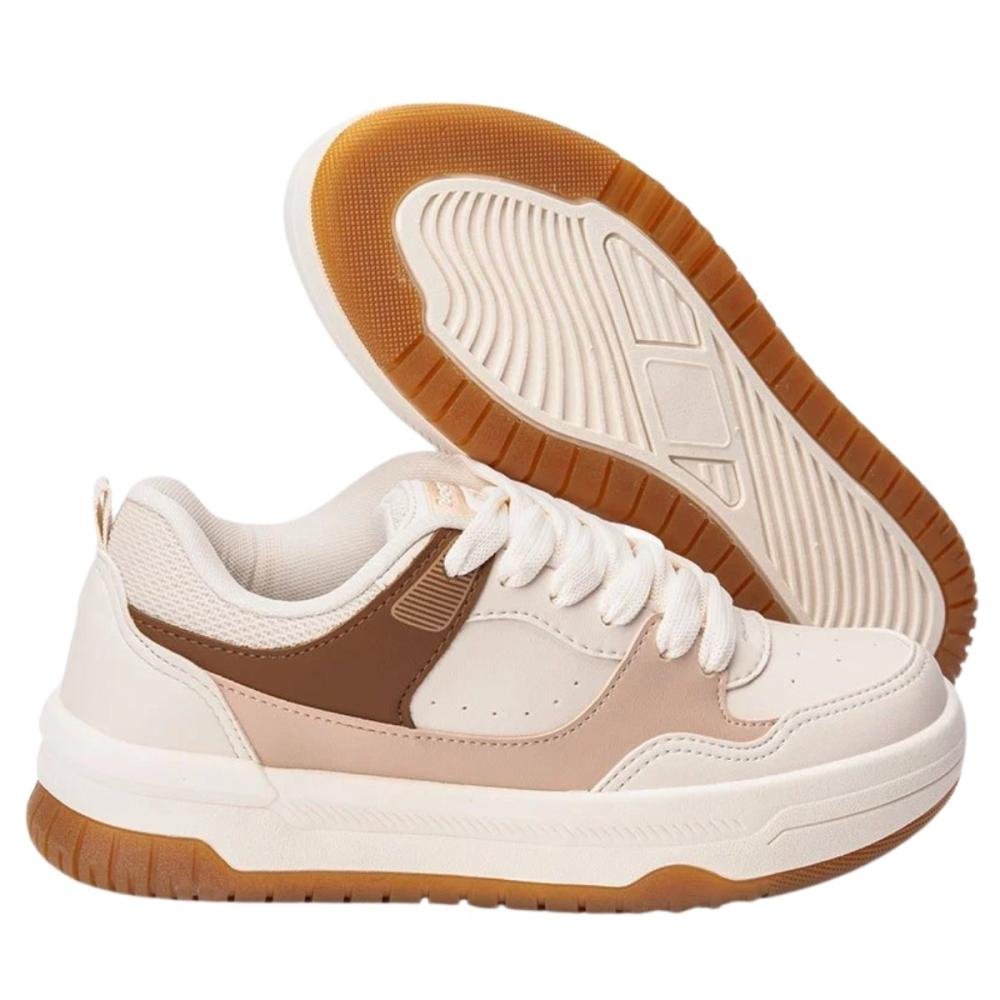 TÊNIS LOGUS CASUAL FLATFORM FEMININO 22770 Off White 2