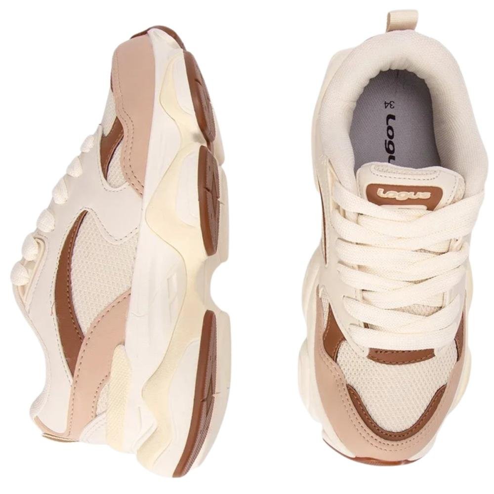 TÊNIS LOGUS CHUNKY FEMININO 22790 Off White 3