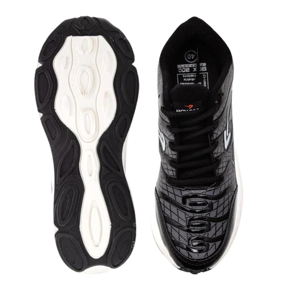 TÊNIS BOX 200 ESPORTIVO MASCULINO BX2594  Off White/Preto 2