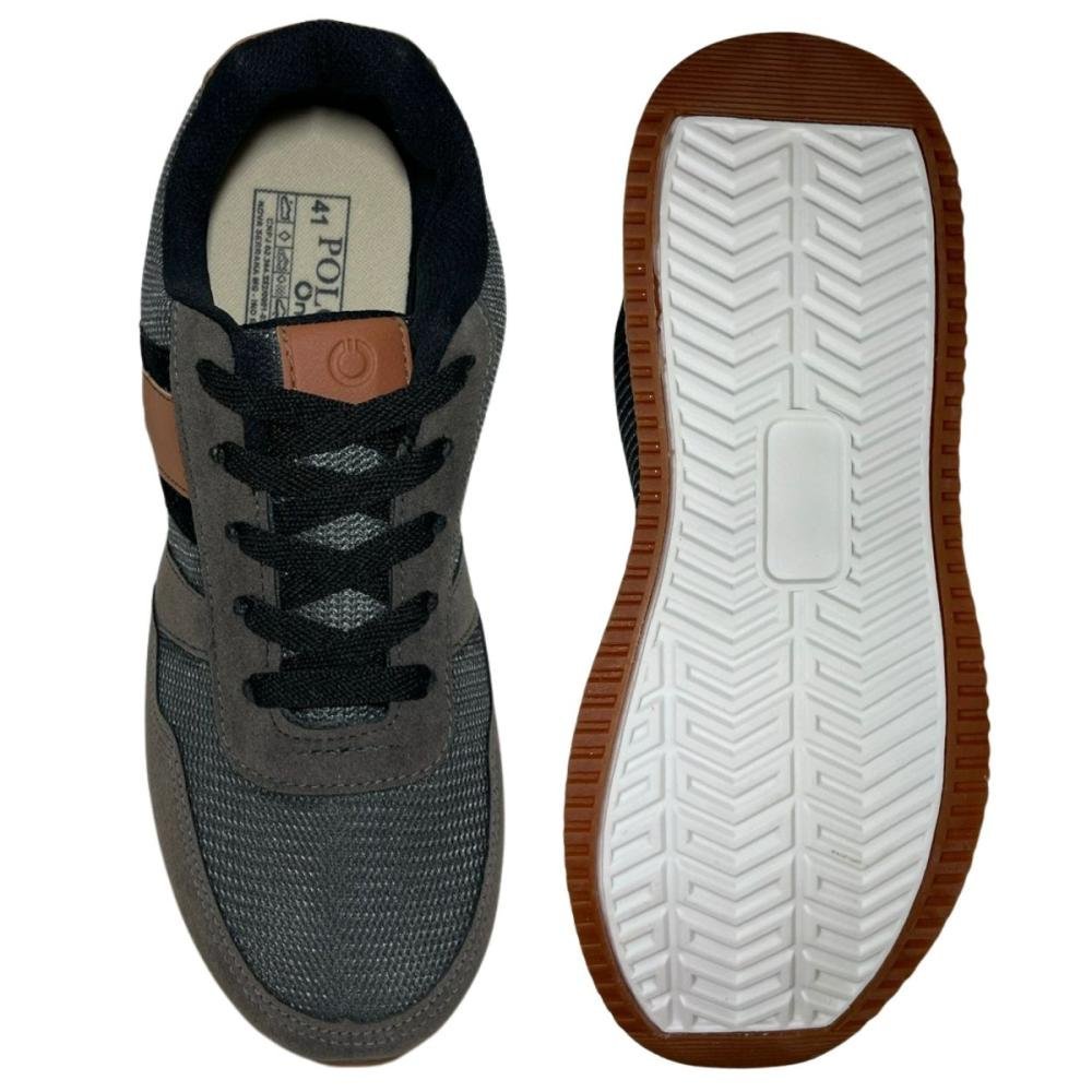 TÊNIS ONITY CASUAL MASCULINO L131 Cinza/Marrom 2
