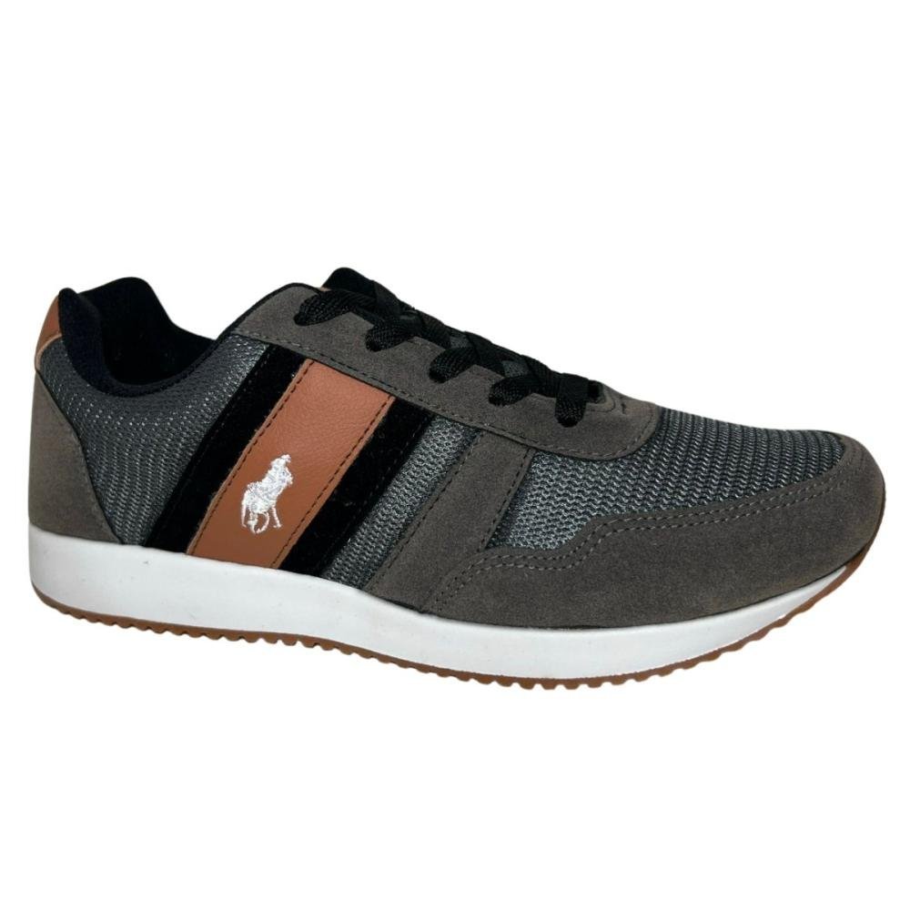 TÊNIS ONITY CASUAL MASCULINO L131 Cinza/Marrom 3