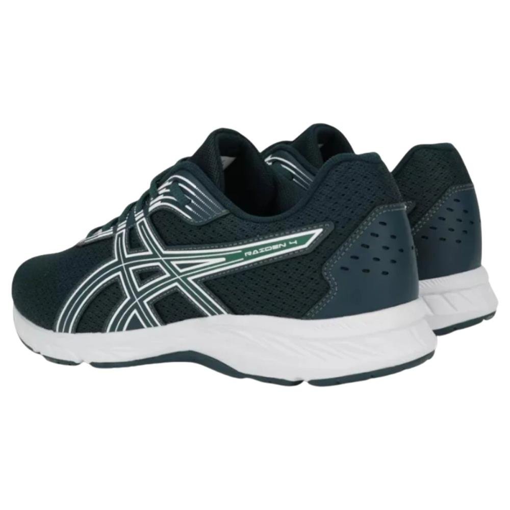 TÊNIS ASICS RAIDEN 4 MASCULINO Preto/Verde 4
