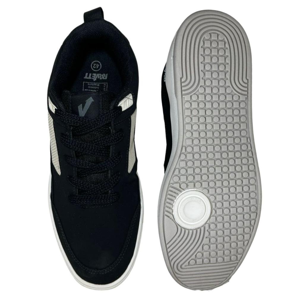 TÊNIS RAVETT TURNER CASUAL MASCULINO Preto/Branco 2