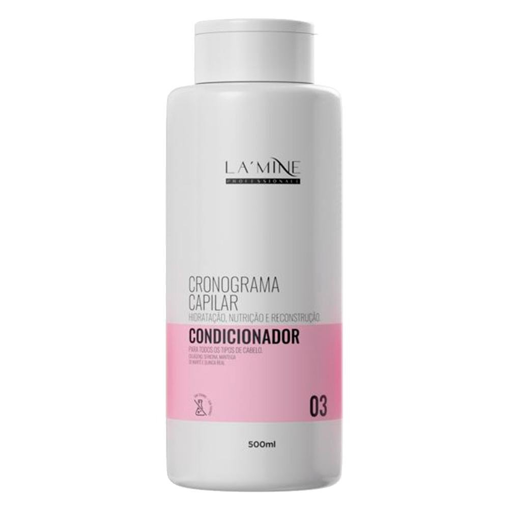 Lamine - Cronograma Capilar - Shampoo + Condicionador 500ml ÚNICO 3